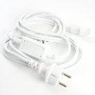 Сетевой шнур для гирлянд Feron 48189 DM403, 2*0,5мм2, IP44, белый 3м
