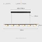 Реечный, рядный светильник AUBREY L 6 плафонов Lampatron 8785-24716