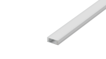 Накладной алюминиевый профиль, 17,4х7х2000мм. В комплекте матовый экран, 4 торцевые заглушки, 4 крепежа, белый Donel DN18C1707W2Set DN18