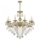 Люстра с хрустальными подвесками Bohemia Ivele Crystal AL79101/10/250 B GW AL7901