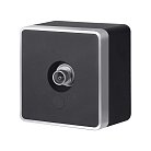 Розетка тв оконечная werkel w5083034 накладные механизмы gallant черный с серебром a051158