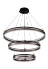 Подвесная люстра Crystal Lux FERNANDO SP158W LED D400+600+800 COFFEE/BLACK