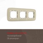 Рамка из поликарбоната на 3 поста Arte Milano 505.05-3.shampan am