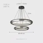 Кольцевые люстры и светильники SIGURD Тип A. Размер XL Lampatron 8642-24138