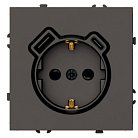 Розетка 1-местная з/ш с/з 16А + USB + Type C (механизм), 250В, 20W, серия Эмили антрацит, soft touch Stekker 50361 RST16-5119-09