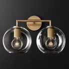 Бра Rh Utilitaire Globe Shade Double Sconce Brass 123273-22 ImperiumLoft