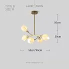 Кольцевые люстры и светильники JULY Модель B. Размер M Lampatron 8614-24020