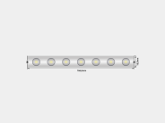 Светодиодная лента wall washer 5050, 42 LED/м, 6,2 Вт/м, 24В , IP67, Цвет: РГБ SWG SWG-542-24-RGB15-67