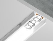 Алюминиевый профиль накладной Ambrella light GP1700WH Alum Profile