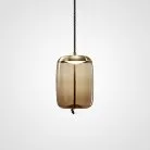 Подвесной светильник WICK Модель B. Цвет плафона янтарь. Цвет металла латунь. Lampatron 1849-1879