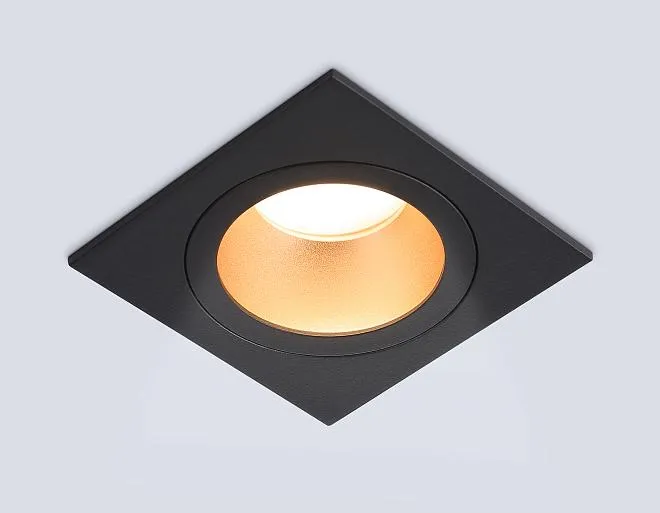 Встраиваемый светильник Ambrella light TN102829 BK/GD черный/золото GU5.3 92*92*50
