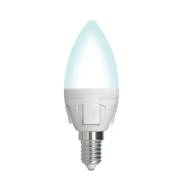 Лампочка светодиодная Uniel LED-C37 7W/4000K/E14/FR/DIM PLP01WH картон Лампочка светодиодная Uniel LED-C37 7W/4000K/E14/FR/DIM PLP01WH картон