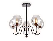Подвесная люстра черный/дымчатый E27 max 40W D650*572 Ambrella light TR9058/5 BK/SM