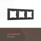 Рамка из поликарбоната на 3 поста Arte Milano 503.03-3.black am