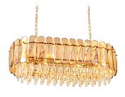 Подвесная люстра Ambrella light TR5074/8 GD/TI/CL золото/янтарь/прозрачный E14/8 max 40W 800*360*950