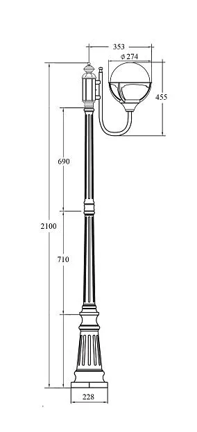Наземный фонарь Oasis Light 88109/10 Bl GENOVA