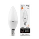 Лампа Gauss 33110 E14 10W 2700K свеча матовая Elementary