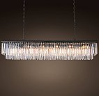 Подвесная люстра RH 1920s Odeon Clear Glass Fringe Grey iron 150 ImperiumLoft 123663-22 40.294