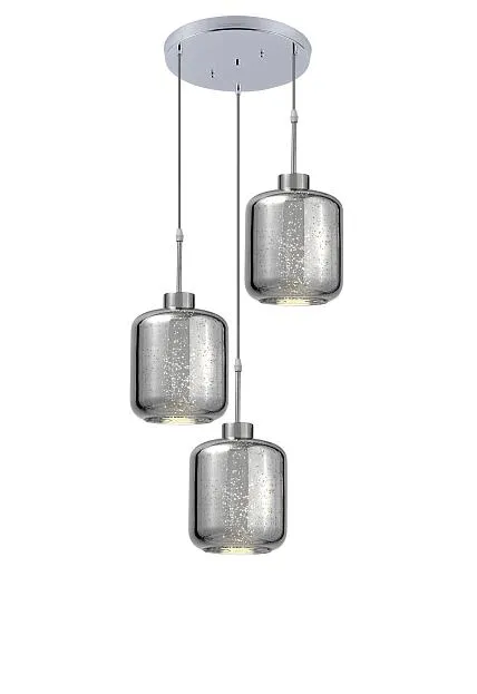 Подвесной светильник Lumina Deco LDP 6811-3 RD CHR Alacosmo Подвесной светильник Lumina Deco LDP 6811-3 RD CHR Alacosmo