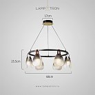 Кольцевые люстры и светильники CONCH CH 6 плафонов Lampatron 8166-25442