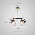 Кольцевые люстры и светильники CONCH CH 6 плафонов Lampatron 8166-25442