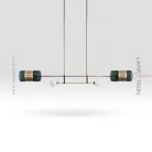 Реечный, рядный светильник TRAIT LONG Цвет зеленый. Lampatron 1559-4444