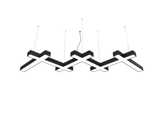 Подвесной светодиодный светильник 115Вт 4000K Donolux dl155x46nw115 ral9005 spec Patten