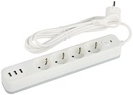 Розеточные блоки, удлинители ЭРА USF-4es-3m-3xUSBA-W