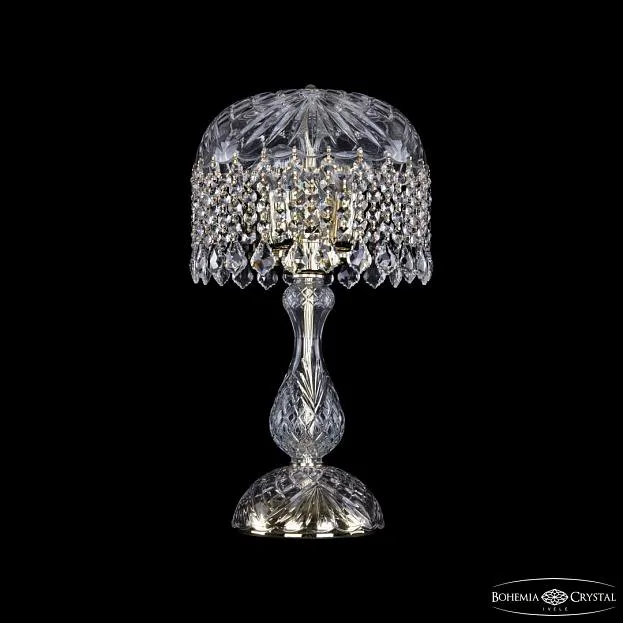 Настольная лампа хрустальная Bohemia Ivele Crystal 14781L1/25 G Leafs
