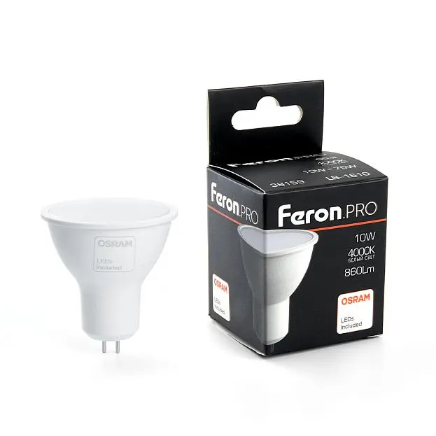 Лампа светодиодная Feron 38159 PRO LB-1610 MR16 G5.3 10W 4000K
