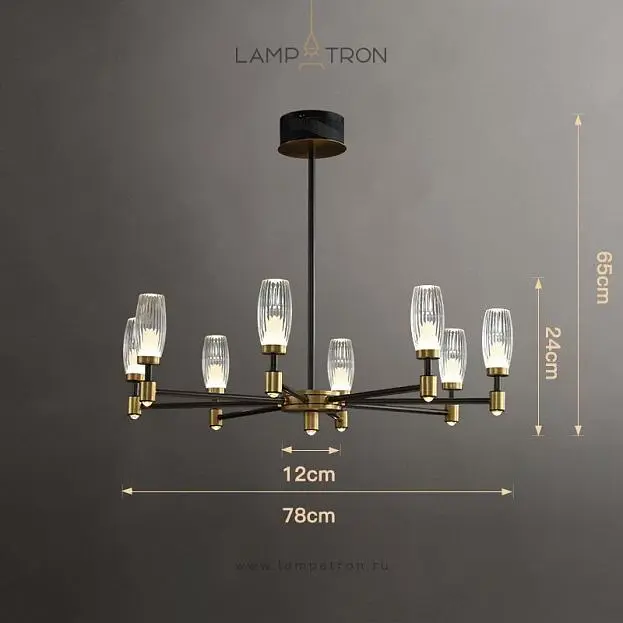 Люстра HELIUM A 8 плафонов Lampatron 8270-22537 Люстра HELIUM A 8 плафонов Lampatron 8270-22537