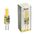 Лампа светодиодная G4 3W 12V 2700K Feron 51170 LB-424