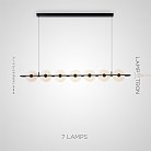 Реечный, рядный светильник PAAVO LONG 7 плафонов Lampatron 8375-22923