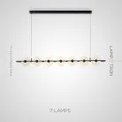 Реечный, рядный светильник PAAVO LONG 7 плафонов Lampatron 8375-22923