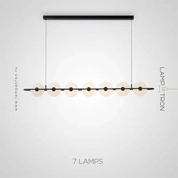 Реечный, рядный светильник PAAVO LONG 7 плафонов Lampatron 8375-22923 Реечный, рядный светильник PAAVO LONG 7 плафонов Lampatron 8375-22923