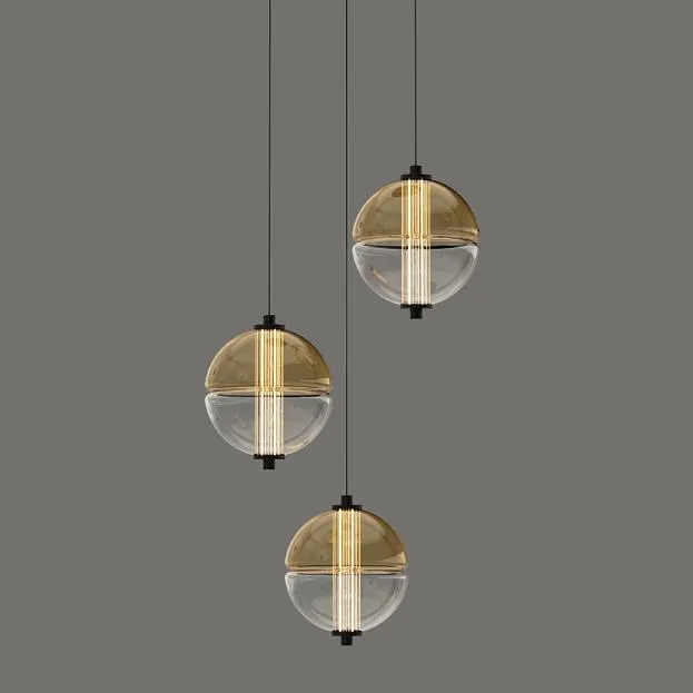 Подвесной светильник Delight Collection MD24022079-3A black/amber MD24022079 Подвесной светильник Delight Collection MD24022079-3A black/amber MD24022079