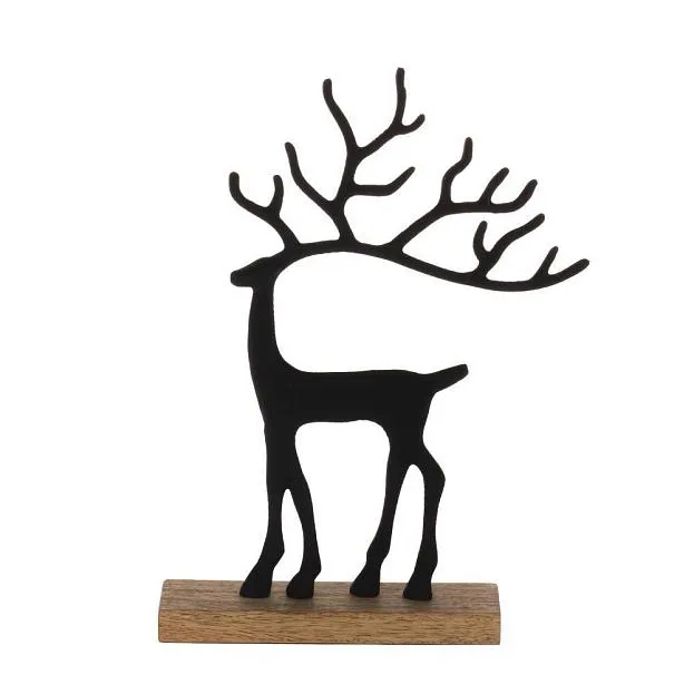 Статуэтка Олень , L185, B50, H255, алюминий, дерево, черный, натуральный Eglo 427122 BALIGUIAN