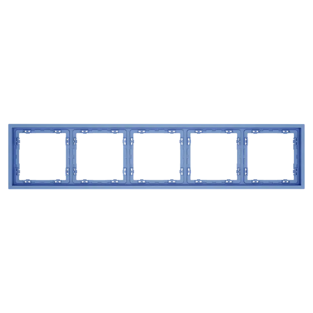 Рамка пластиковая на 5 постов, (деним) Voltum VLS100515 S70