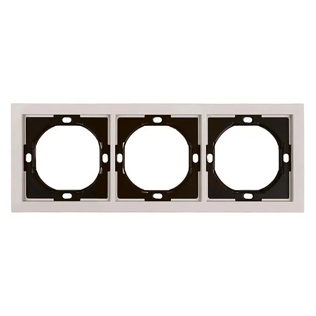 Рамка 3-местная, PFR00-3003-08, пудровый жемчуг Stekker 50488 Мия