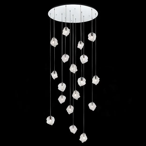 Светильник подвесной Хром/Прозрачный E14 18*40W POTICI ST Luce SL1175.103.18 Portici