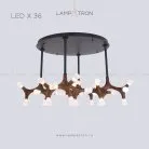 Потолочная люстра SANTANA CH 36 ламп. Цвет Темное Дерево Lampatron 4240-10605