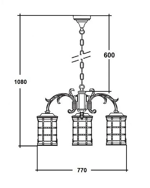 Уличный светильник подвесной Oasis Light 81270/3/16 Gw BARSELONA