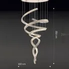 Люстра BERTOLDA SPIRAL Размер M. Цвет Серебро Lampatron 8369-22896