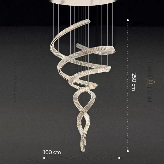 Люстра BERTOLDA SPIRAL Размер M. Цвет Серебро Lampatron 8369-22896 Люстра BERTOLDA SPIRAL Размер M. Цвет Серебро Lampatron 8369-22896