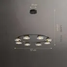 Кольцевые люстры и светильники LOUIS 8 плафонов Lampatron 8600-23972