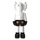 Дизайнерская статуэтка копилка KAWS Companion белый с чёрным LeDron 93D white