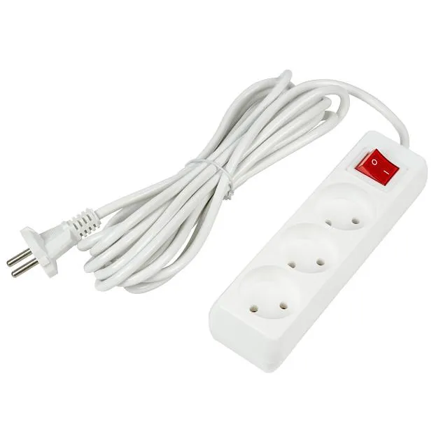Розеточные блоки, удлинители Uniel S-CU3-5B WHITE Ultra