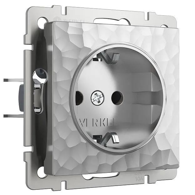 Розетка с заземлением (серебряный) Werkel W1271006 Hammer a052073 Розетка с заземлением (серебряный) Werkel W1271006 Hammer a052073