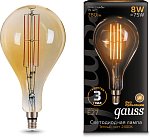 Лампа Gauss 149802008 E27 8W 2400K золотая Loft