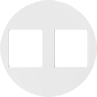 Накладка 2-я для розеток RJ45,TV,SAT, глянцевый белый, Donel DO86903 D16